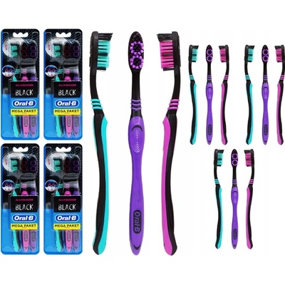 OralB zubná kefka Black Medium 3 ks