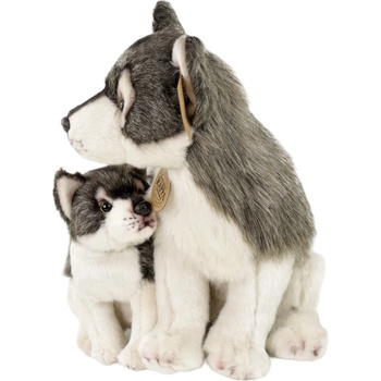 Image 1 of Rappa Плюшени играчки Rappa Еко приятели - Вълк 27 cm, бебе вълк 15 cm (320109)
