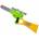 LEAN Toys Foam Cartridge Rifle with target for shooting Green