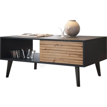 Image 1 of Mirjan24 Масичка за кафе WILLOW 46x104 см черен/кафяв (MJ0006)