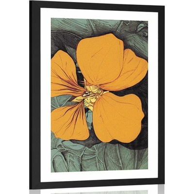 Plakát s paspartou pestrobarevná kapucínka - 40x60 no frame