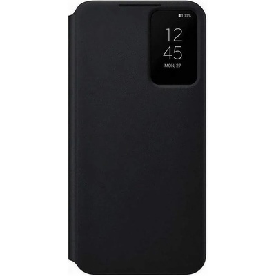 Samsung Clear View Cover EF-ZS901CB - оригинален кейс с антибактериално покритие, през който виждате информация от дисплея за Samsung Galaxy S22 (черен)