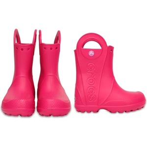 Crocs Детски гумени ботуши Crocs Handle It Rain Boot Kids Wellington boots - Pink Crush - размер 25-26 (EU) (731-0075-0317)