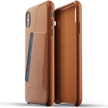 Pouzdro Mujjo Full Leather Wallet Apple iPhone 8 Plus / 7 Plus žlutohnědé