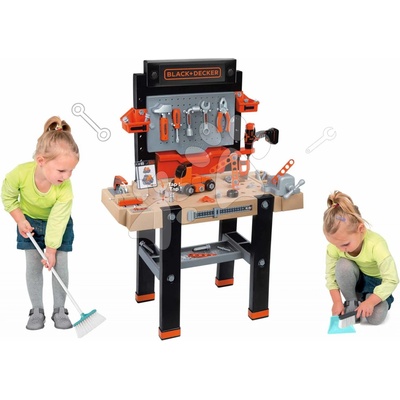 Smoby set pracovná dielňa Black+Decker a upratovacia sada 360702-4