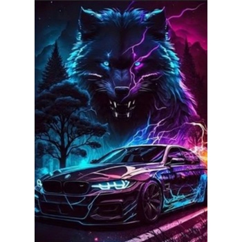 Norimpex - Puzzle Diamant painting: Wolf Spirit 30x40cm - 1 - 39 piese