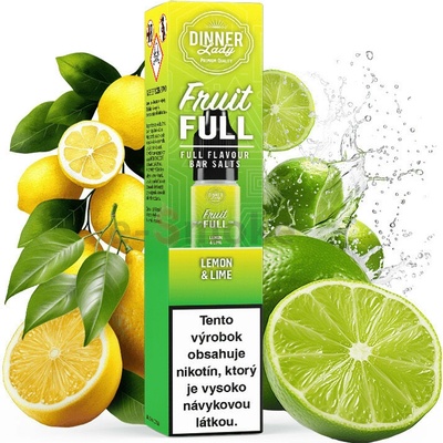 Dinner Lady BAR SALTS Fruit FULL Lemon and Lime 10 ml 20 mg