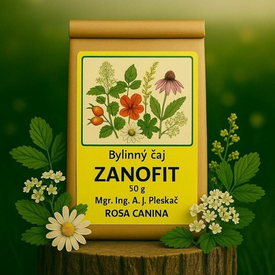 ROSA CANINA Bylinný Čaj Zanofit Tradiční Podpora při Zánětlivém Dyskomfortu 50 g
