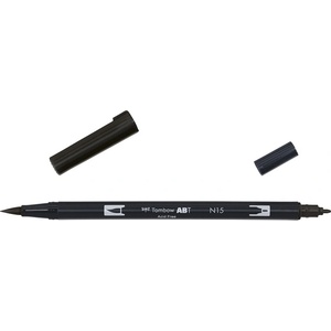 Tombow Маркер Tombow ABT Dual Brush N15 черен (ABT-N15)