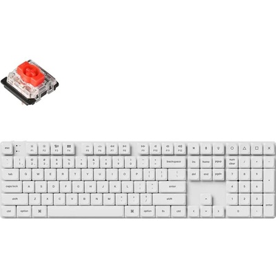 Keychron K5 Pro White QMK/VIA Full-Size Low-Profile Gateron Red Switches RGB Backlight (K5P-O1)