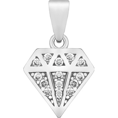 SILVEGO Zlatý přívěsek Diamara z bílého zlata s Brilliance Zirconia FNN22086PGW