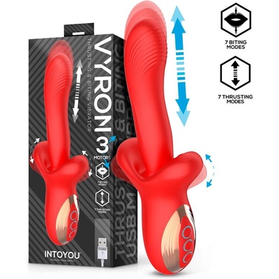 INTOYOU Vyron 3 Motors Thrusting & Biting Vibrator Red