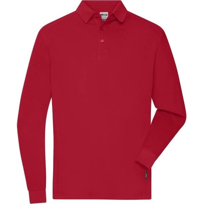 James & Nicholson JN 1842 pánská polokošile s dlouhým rukávem red
