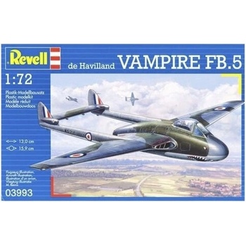 Revell Британски реактивен изтребител De Havilland Vampire - сглобяем модел