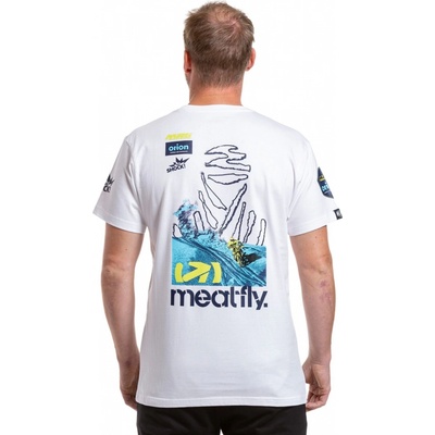 Meatfly pánské tričko Dakar Blue White Modrá