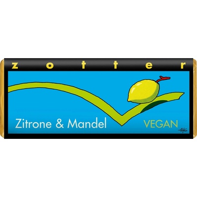 Zotter Bio plněná hořká Citrón a mandle 70 g