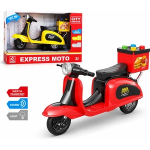  Детски скутер за доставка Express Moto със звук и светлина 23.5 см. 3378А