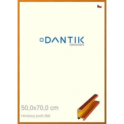 DANTIK rám na obraz 50 x 70 Oranžová Citrin broušená
