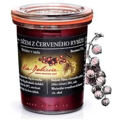 Via Delicia Džem z červeného rybízu 175 g – Zbozi.Blesk.cz