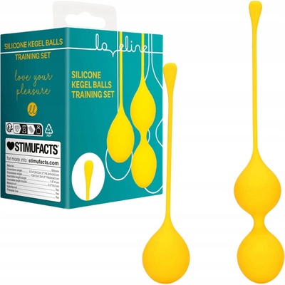 Shots Loveline Silicone Kegel Balls Training Set, sada 2 silikónových vaginálnych guličiek