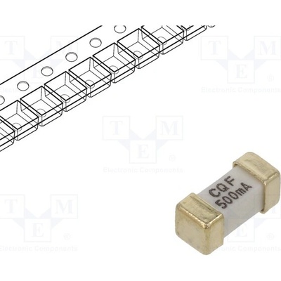 CONQUER ELECTRONIC SEF 0.6A 125V (G) Pojistka: tavná; keramická; SMD; 500mA; 125VAC; 125VDC; rychlá
