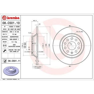 Brzdový kotouč BREMBO 08.C501.11 – Sleviste.cz