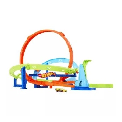 Mattel Комплект кола + писта, Mattel Hot Wheels Action Freaky Tornado, пластмаса, 1/64, многоцветен (HTK16)