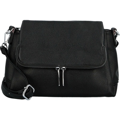 Stylová dámská koženková crossbody kabelka Kornelia černá