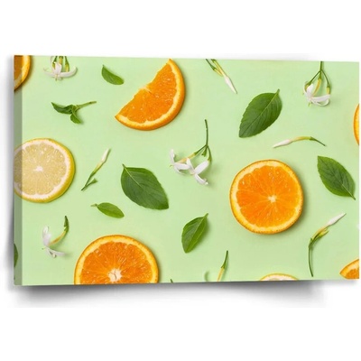 Sablio Obraz Citrus a kvet - 60x40 cm