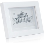 Casa Chic Everton, рамка за картини, правоъгълна, снимки 14 x 9 cm, паспарту, стъкло (CL-4X6-1-WHT) (CL-4X6-1-WHT) - electronic-star