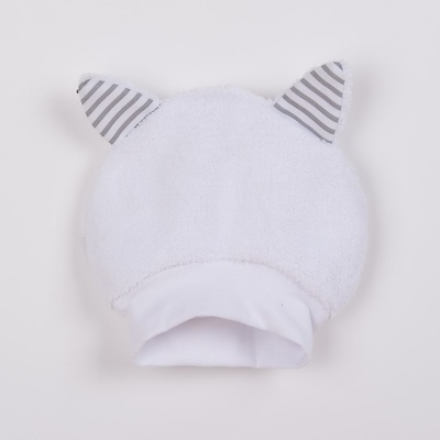 NEW BABY Luxusní dětská zimní čepička s oušky New Baby Snowy collection bílá