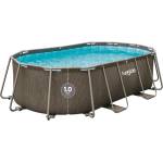 FunSicle PBQ1408GE0EU Басейн Oasis метална рамка кръг РАТАН 4.24x2.5x1 m с филтър и стълба (PBQ1408GE0EU)