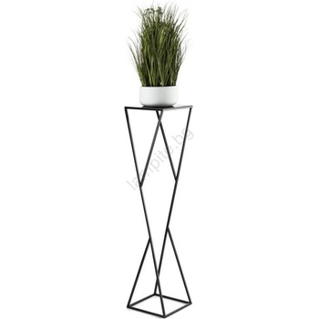 HowHomely Стойка за цветя LOFT 100x23, 5 см черен (DD0306)