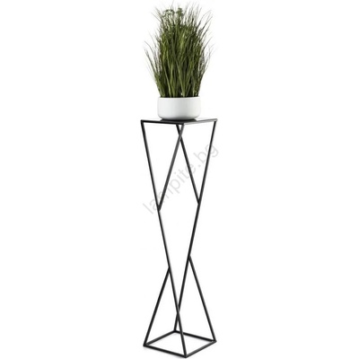 HowHomely Стойка за цветя LOFT 100x23, 5 см черен (DD0306)