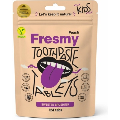 Fresmy Kids Peach detská v tabletách 124 ks