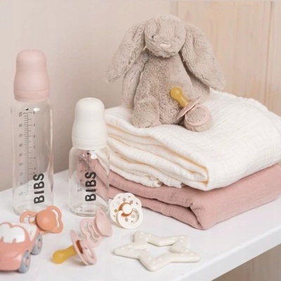 Bibs Baby Bottle sklenená fľaša 225ml blush