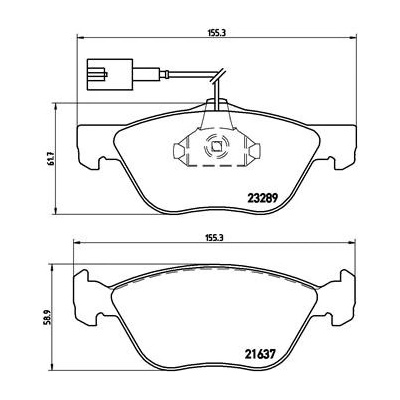 BREMBO Sada brzdových destiček, kotoučová brzda P23077