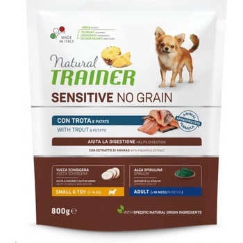 Trainer Natural Sensitive Dog NO GRAIN mini pstruh 0,8 kg