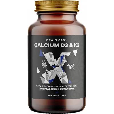 BrainMax vápník s vitamínem D3 & K2 90 kapslí