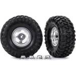 Traxxas колело 2.2", джанта с капачки полуматово хромирана, гуми Canyon Trail (2)