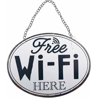 Casa de Engel Plechová cedulka Free Wi-Fi