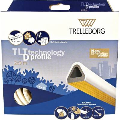 Těsnění oken a dveří VARNAMO D 9x8mm bílé 6m