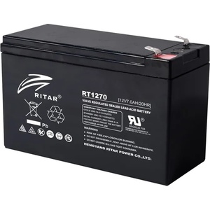 Ritar Акумулаторна батерия Ritar Power RT1270, 12V, 7Ah, AGM, Т2 конектори (RT1270)
