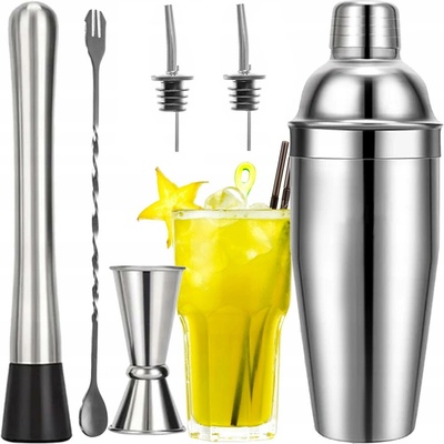 Barová sada Retoo 6 dílů nerezová ocel shaker 750 ml