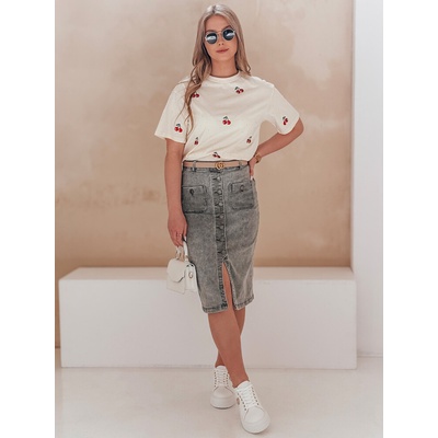 Dstreet dámska midi GUZIKOVA CY0509 šedá svetlo