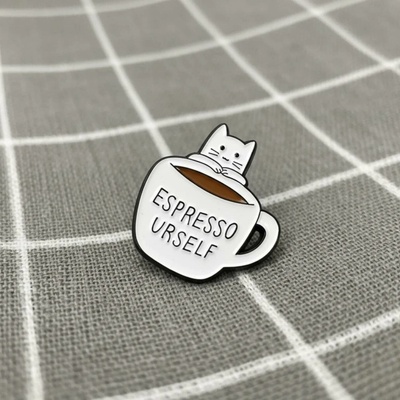 Pinarna Espresso urself Dej si espresso bílá kočička