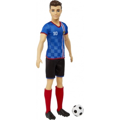Barbie Futbalová Ken v modrom drese HCN15