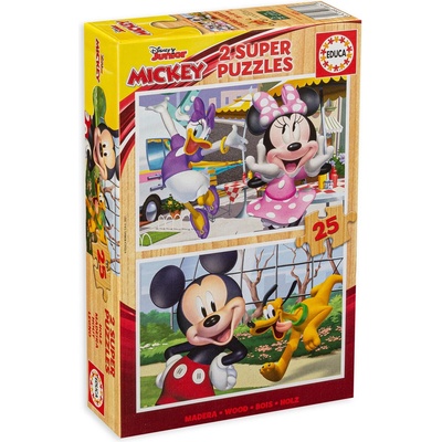 Educa Пъзел Educa от 2 x 25 части - Мики и приятели (EDU18876)