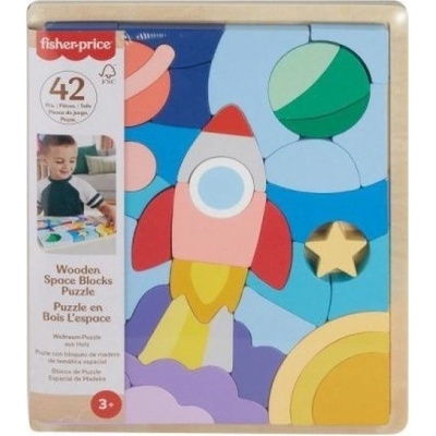 Fisher Price Dřevěné Vesmír 42 dílků
