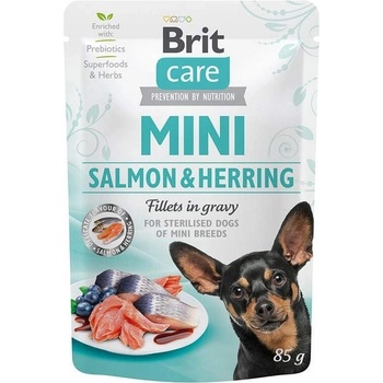 Brit Care Mini Rabbit & Salmon fillets in gravy 85 g